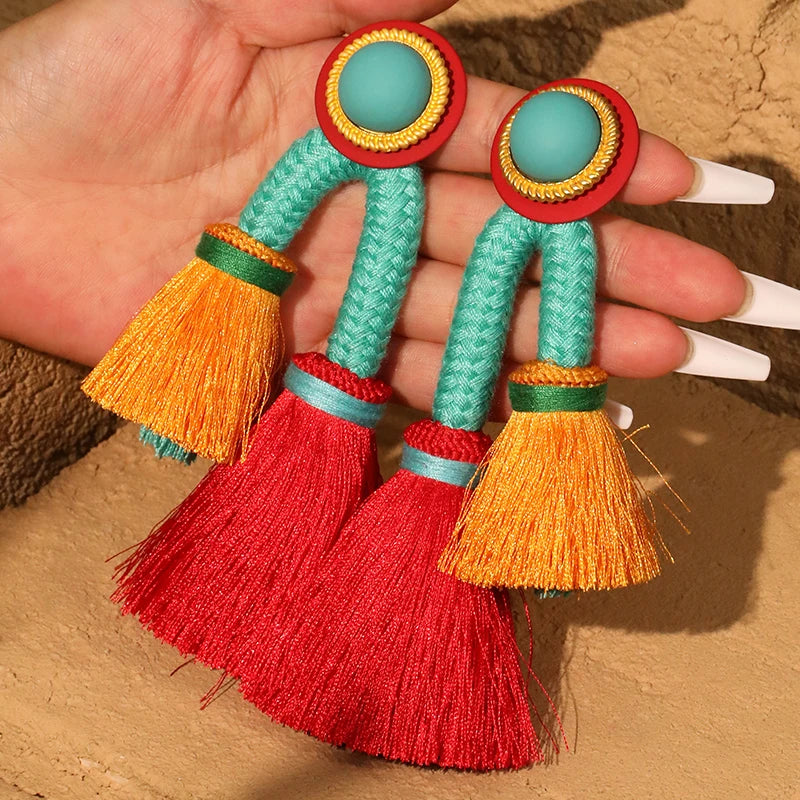Long Tassel Boho Dangle Earrings Jewelry