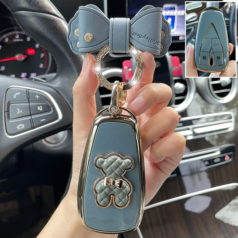 Car Remote Key Case Cover Shell Fob for Changan CS75PLUS CS55PLUS CS35 PLUS Eado UNI-T Oushang X5 X7 EV Keychain Accessories