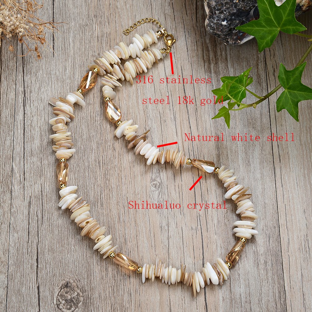 fashion retro style beaded necklace natural shell surfing necklace for men and women men's tribal fashion gift