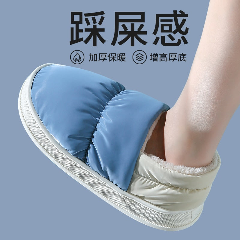 EOFK Women Slipper Winter Thick Bottom House Warm Short Plush Couple Fashion Casual House Daily Woman Shoes Footwear