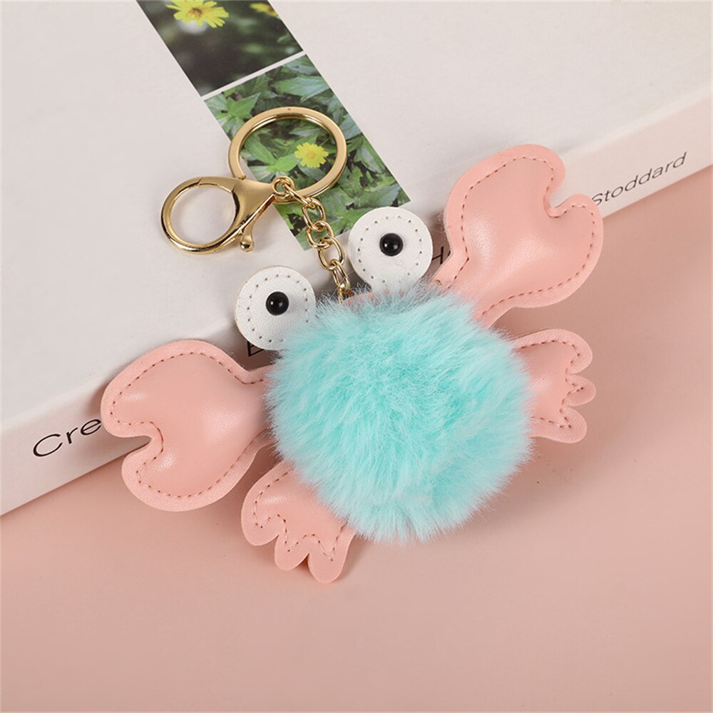 Cartoon Plush Owl Keychain With Sequin Girls Backpack Ornaments Fashion Soft Fluffy Pompom Animal Key Rings For Ladies Gifts