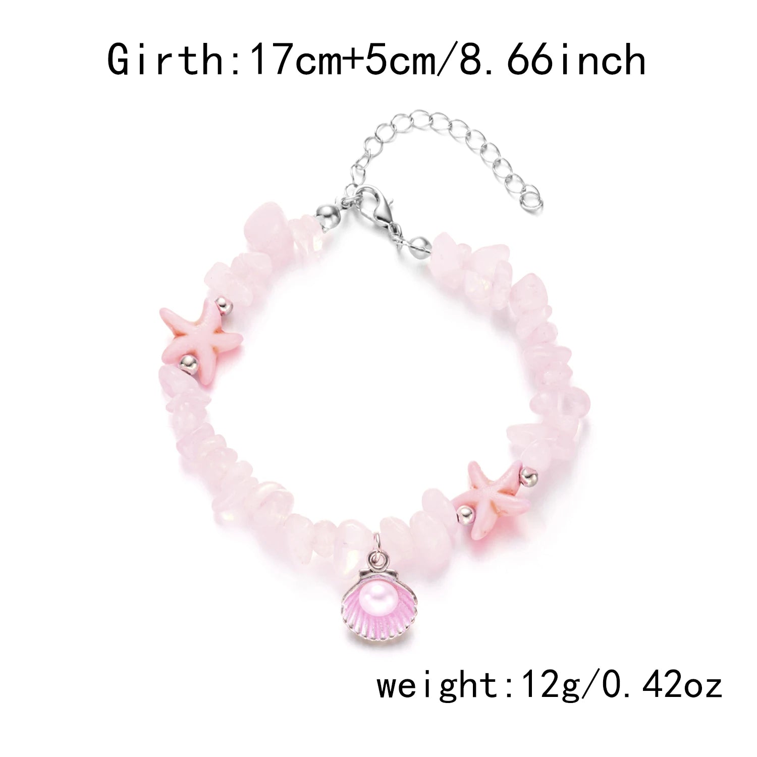 Natural Shell Chip and Conch Boho Bracelet