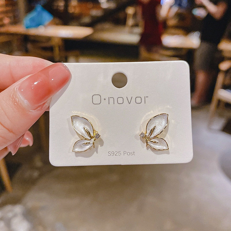 Cute Bowknot Stud Earrings For Women Golden Korean Accessoires Fashion Jewelry pendientes mujer boucle d’oreille femme brincos