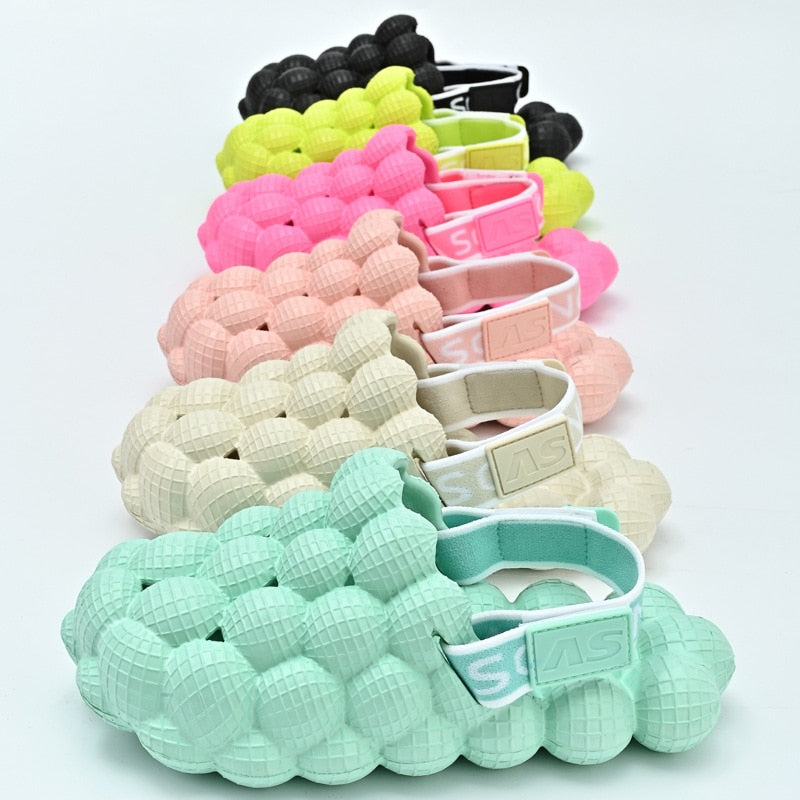 Comwarm Toddler Children Bubble Slippers Kids Summer Sandals Outdoor Leisure Beach Slides Boys Girls Closed Toe Home Shoes