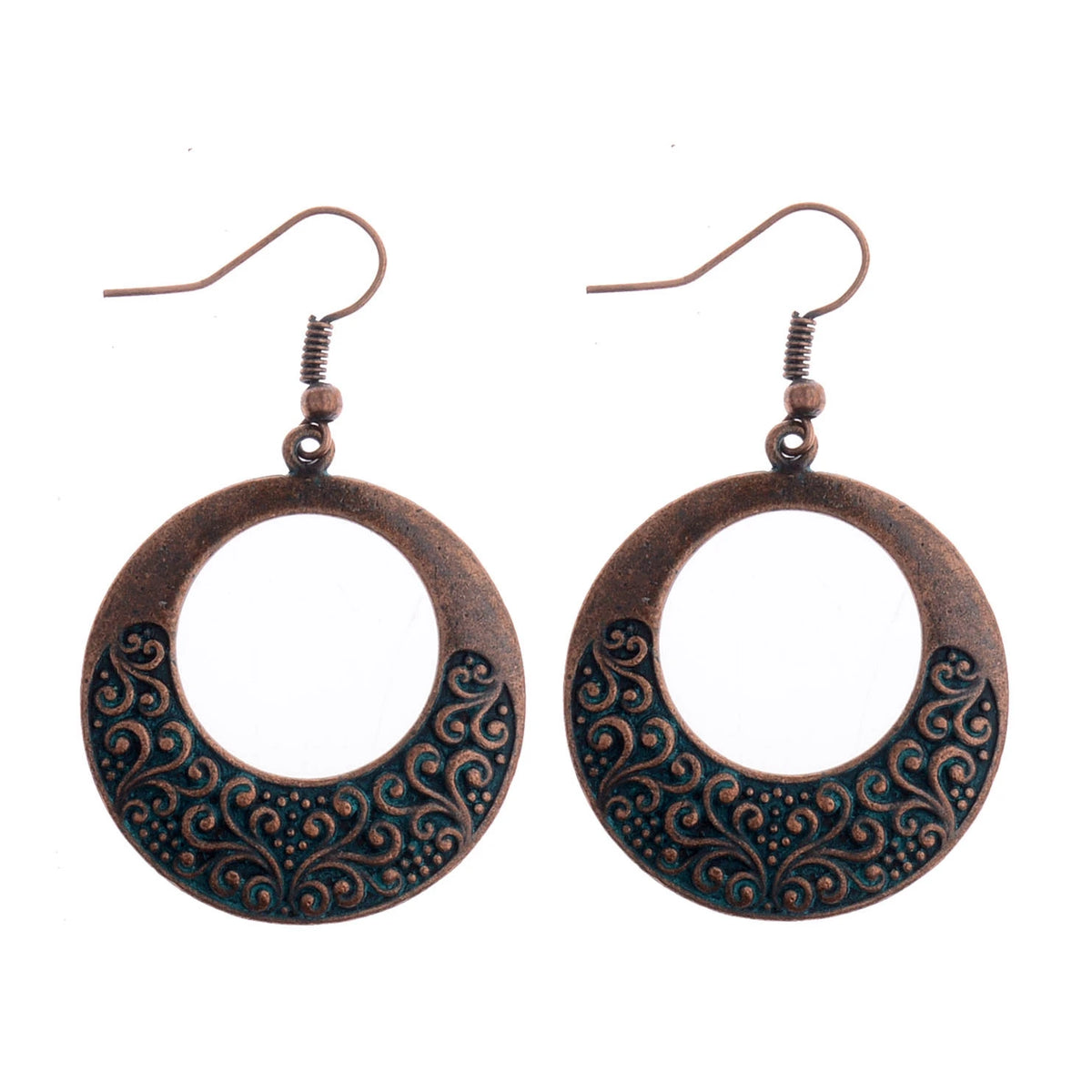 أقراط متدلية مصنوعة من سبائك البرونز العتيق للنساء أقراط Jhumka الهندية ذات سلسلة طويلة بوهو تريبل