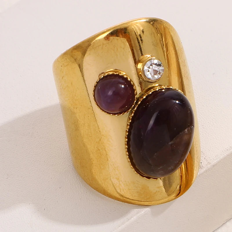 Vintage Boho Zircon Statement Ring