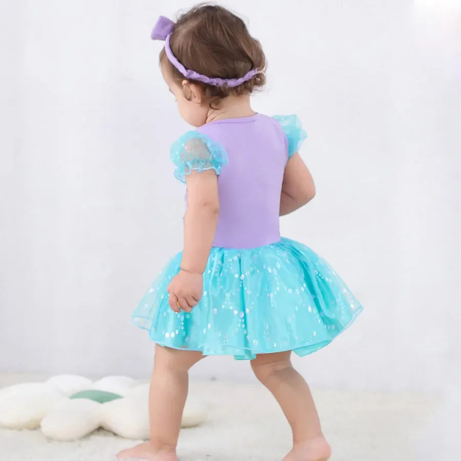 Baby Romper Tutu Dress with Headband Infant Baby Girl Princess Clothes Cute Design Kids Dress Halloween Party Costumes Outfit - Charlie Dolly