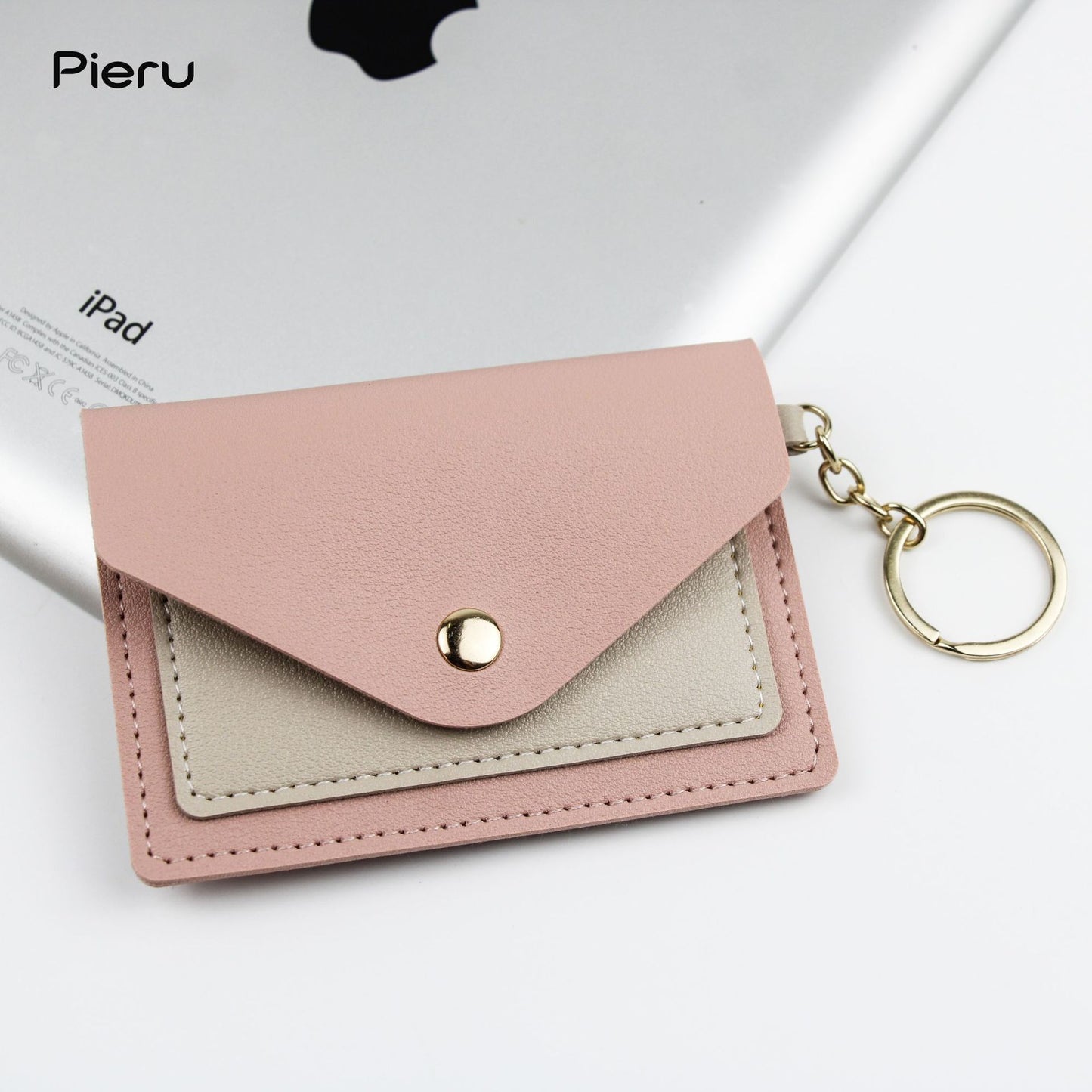 Korean Version Card Holder Cute Student Candy Color Ultra-thin Wallet Multi-card ID Holders Package Keychain Small Wallet Purse