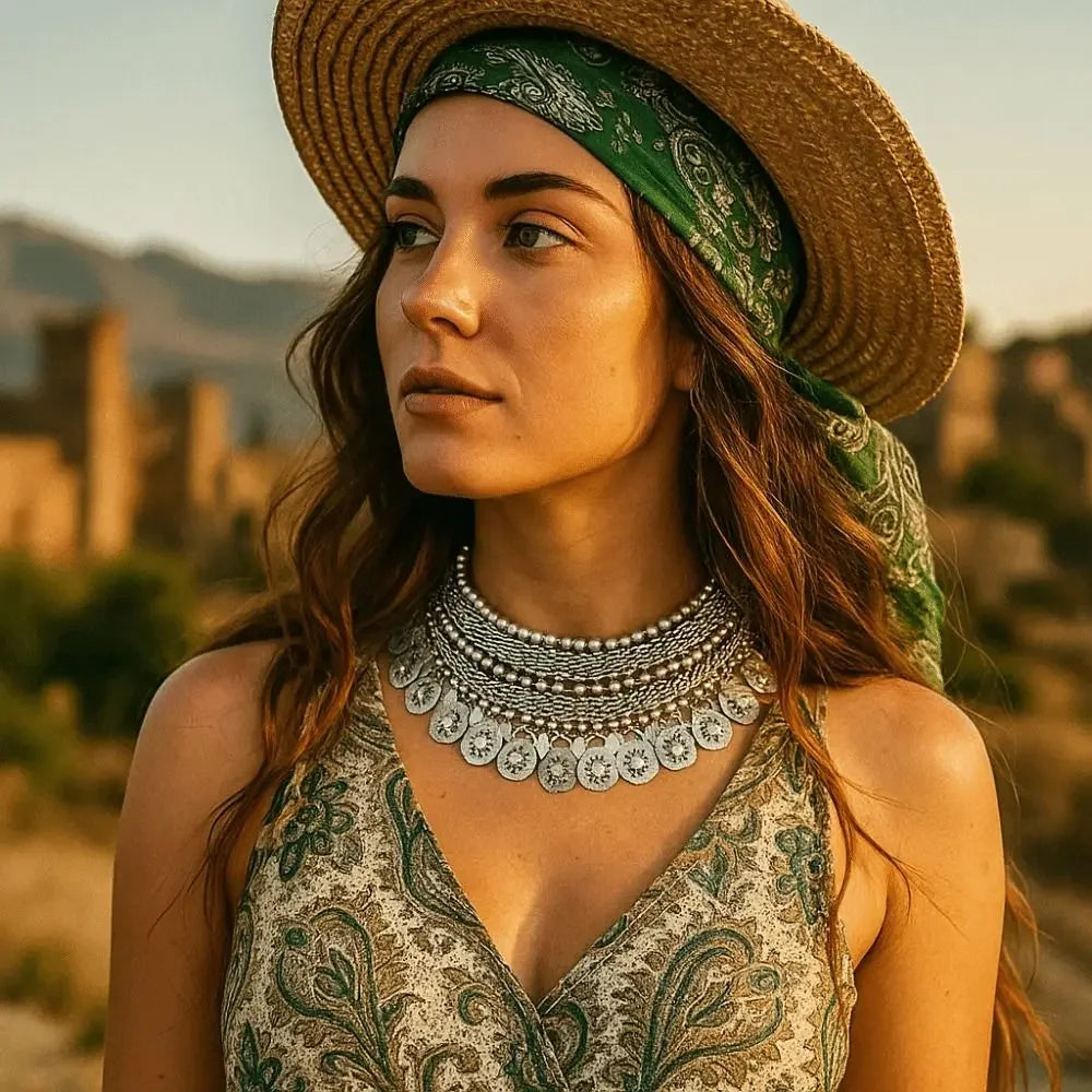 Chunky Coin Tassel Layered Necklace Jewelry
