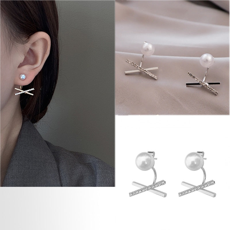 Pineapple Pearl Earrings French Retro High-quality Earrings Net Red Temperament Female Wave Earrings Prevent Allergy