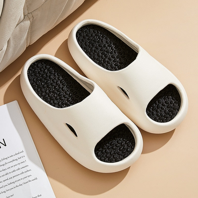 Comwarm Women's Sandals 2023 Summer Fashion Thick Bottom Slippers Outdoor Men Beach Flip Flops Home Couple Massage Slippers