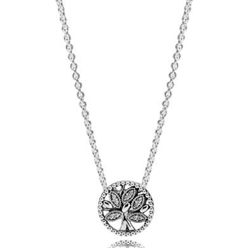 Sparkling Heart Wishbone Collier Daisy Flower Snowflake Necklace For 925 Sterling Silver Bead Charm Bracelet Fashion Diy Jewelry