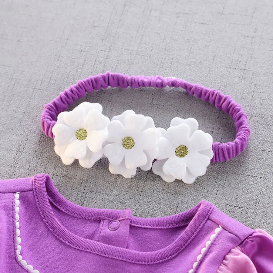 Baby Romper Tutu Dress with Headband Infant Baby Girl Princess Clothes Cute Design Kids Dress Halloween Party Costumes Outfit - Charlie Dolly