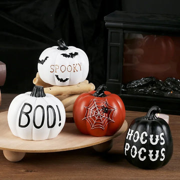 2024 Halloween Ornaments Resin Thanksgiving Pumpkin Fall Pumpkin Fall Thanksgiving Harvest Home Decorations Props - Charlie Dolly