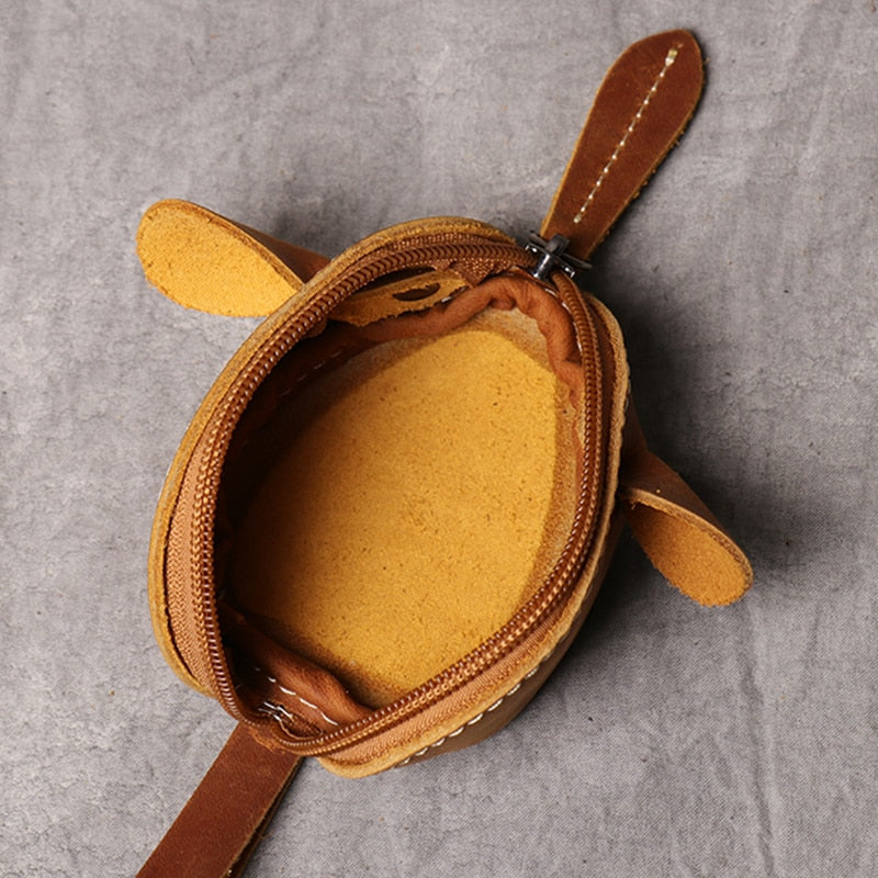 Genuine Leather Coin Purse Creative Cute Mouse Storage Bag Trend Zipper Pocket Men Women Portable Wallets Children's Key Bags
