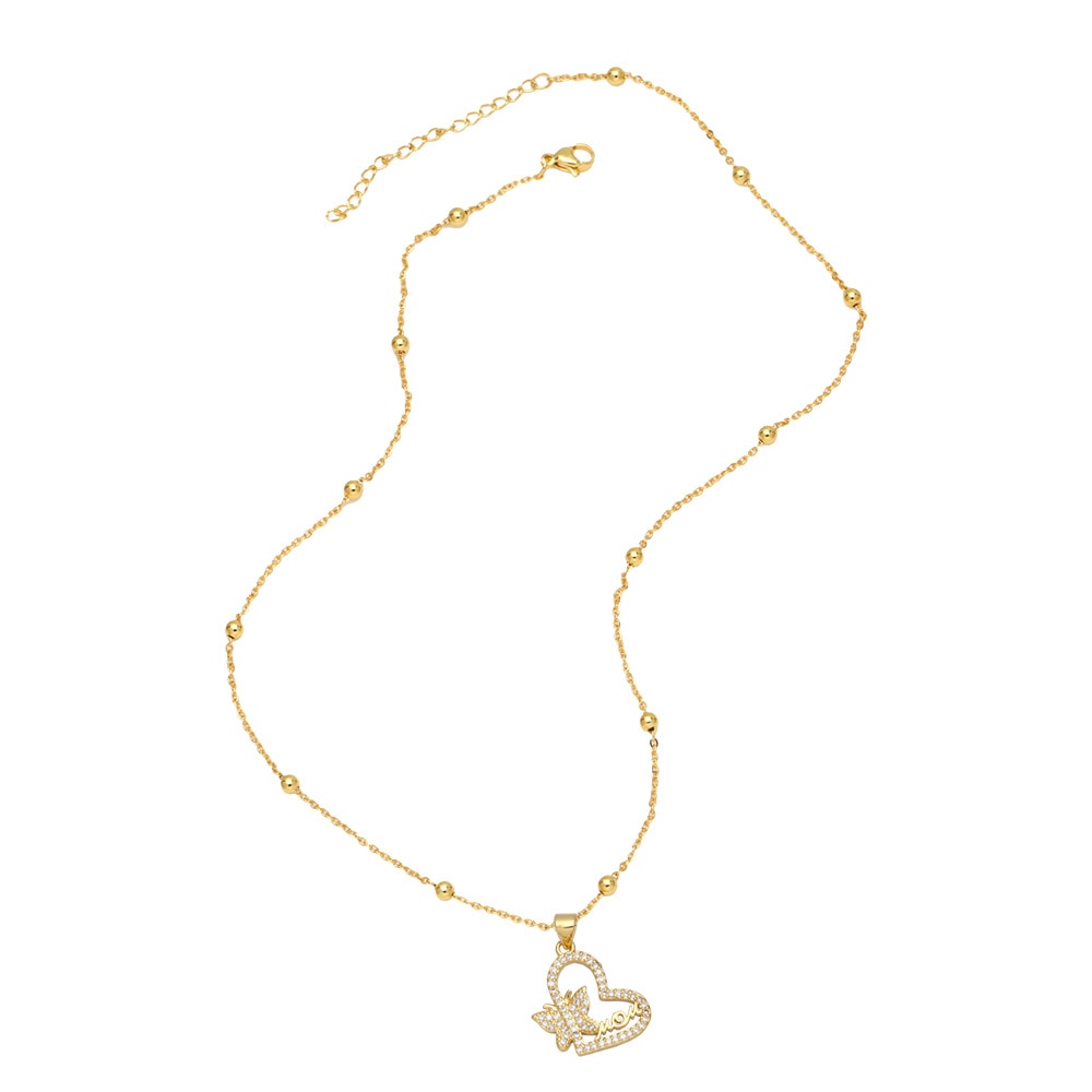 Andralyn Ornamentchoker Letters MOM Love Cross necklace N038