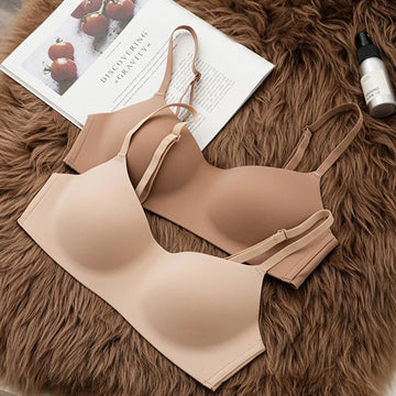 Hot Sale Women's Bras Breathable Seamless Thin Push-up Bra Tube Top Sexy Girls Lingerie Underwear Comfort Solid Non-Wire Support - Charlie Dolly