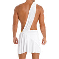 Men's Ancient Greek God Halloween Party Costume Cosplay One Shoulder Strap Skirts Knight Warrior Theatrical Performance Outfit - Charlie Dolly