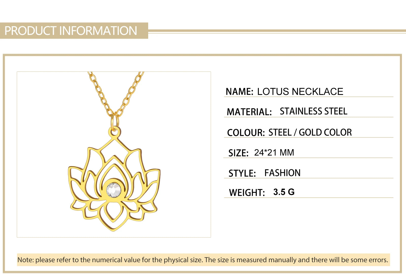 Lotus Zircon Chakra Pendant, Stainless Steel Yoga Amulet