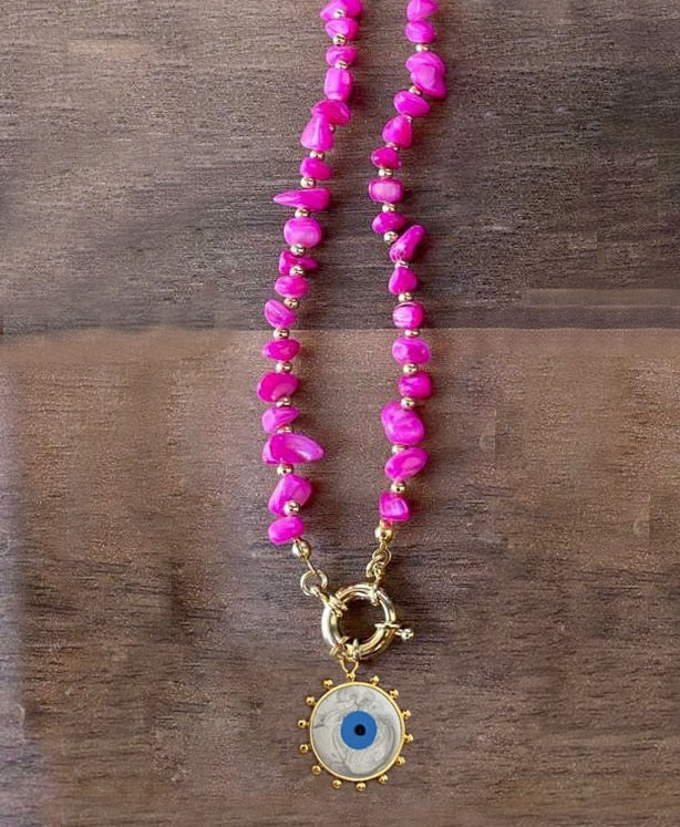 Luxury Mens Jewellery evil eye Pendant Necklace Men Classic Necklace Jewelry Gift Jewelry for Women Collares Para Mujer Quartz