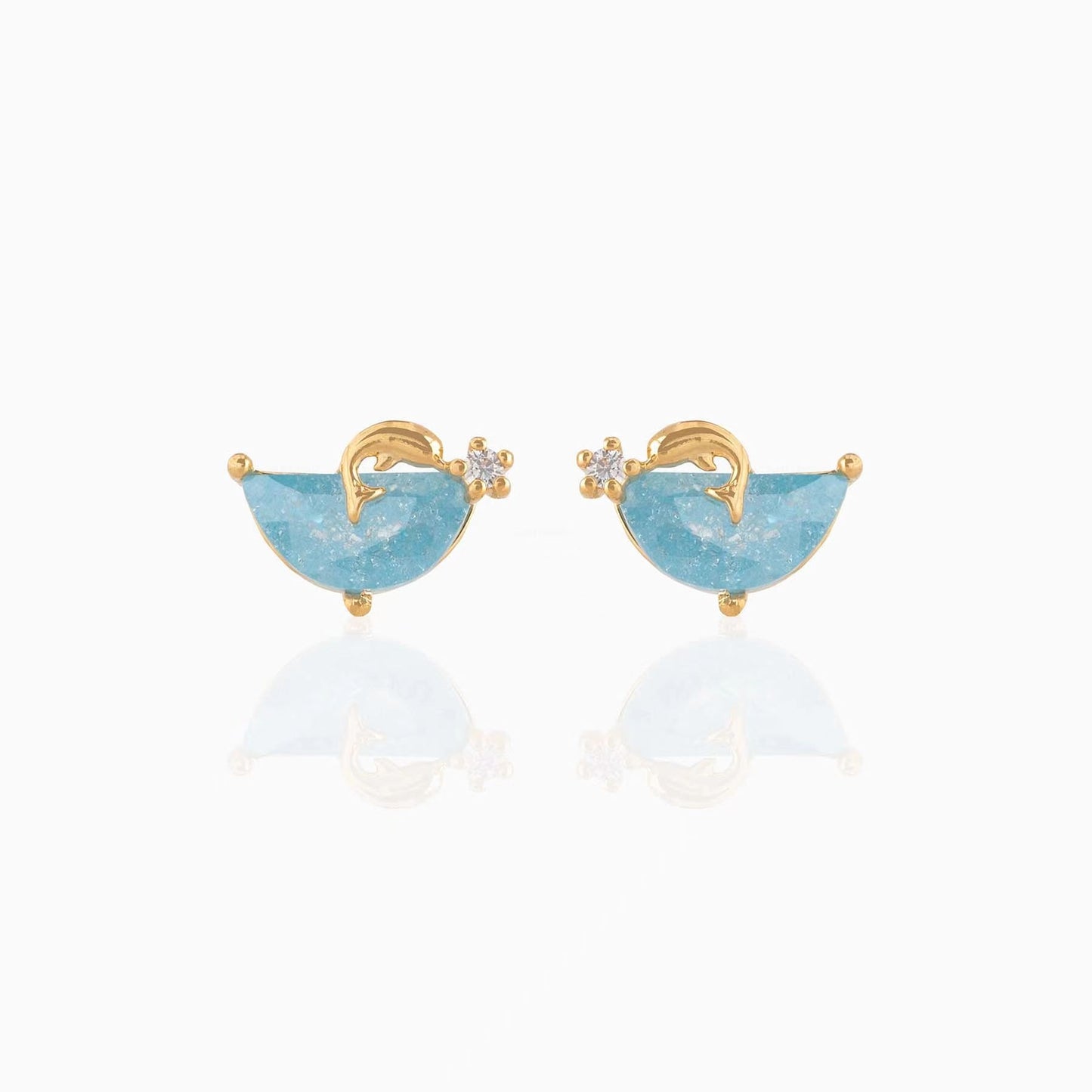 925 Silver Needle Cute Animal Stud Earrings For Women Girls Shiny Zircon Tiger Whale Rabbit Cat Stud Earrings Party Jewelry
