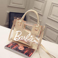 Barbie Letter Women Bag Fashion Woemn Beach Shoulder Handbag Portable Girls Messenger Transparent Jelly Ladies Bags Pouch Gifts - Charlie Dolly