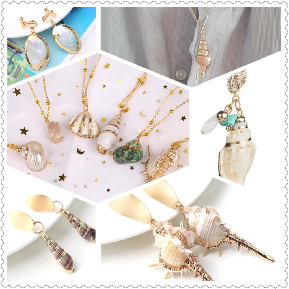 Conch Shell Boho Pendant Necklace