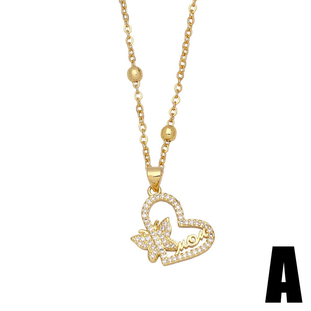 Andralyn Ornamentchoker Letters MOM Love Cross necklace N038
