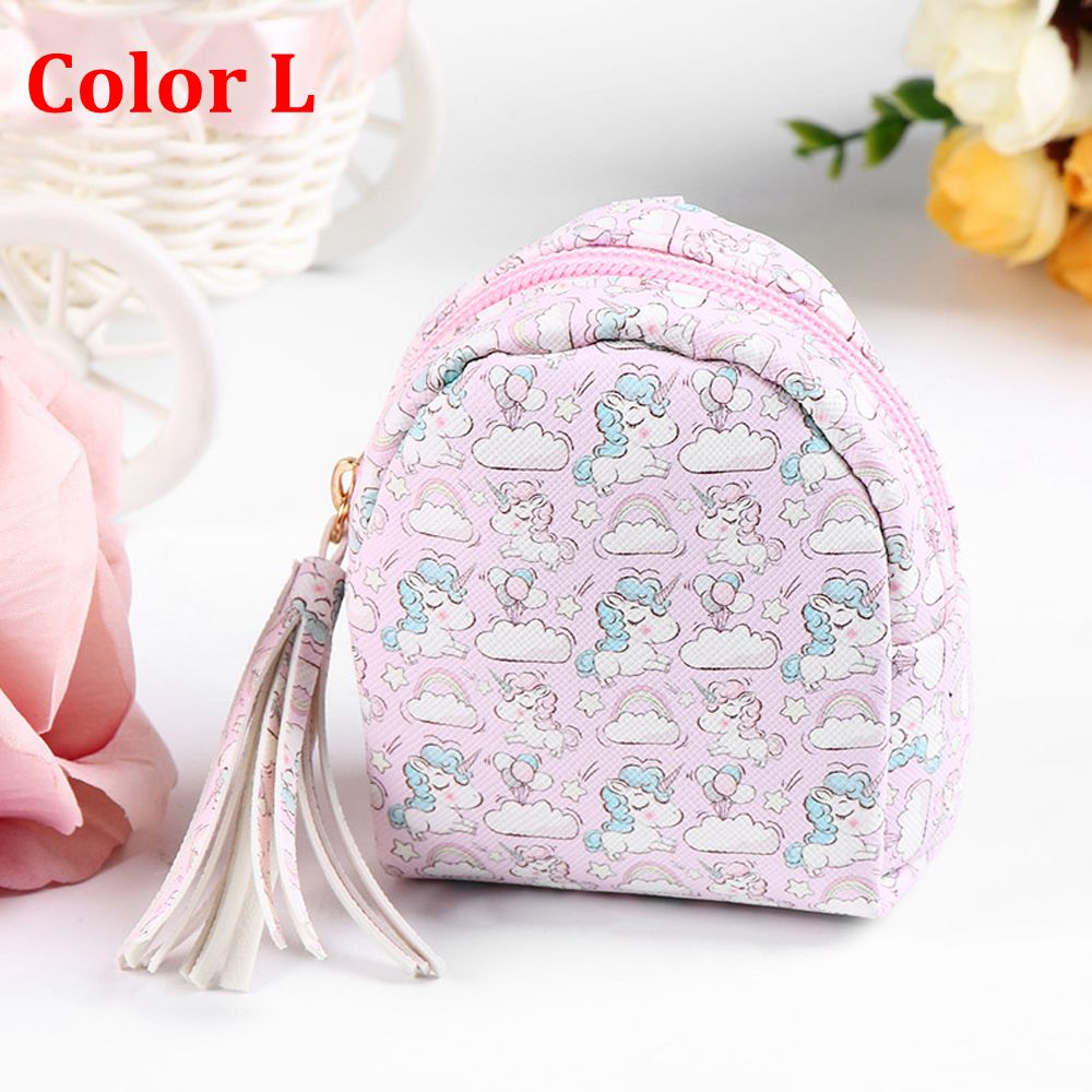2023 Cartoon Women Girls Mini Coin Bag Cat Printed Coin Purse Keys Card Holder Wallet Money Bags Earphone Package Kids Gifts