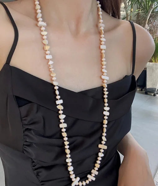 Irregular Stone Crystal Double Layer Necklace Jewelry
