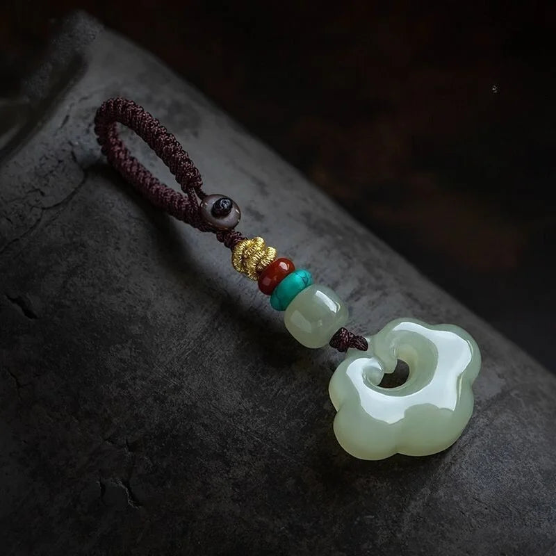 Certified Hotan Black Jade Auspicious Clouds Pendant Necklace, Natural Talisman