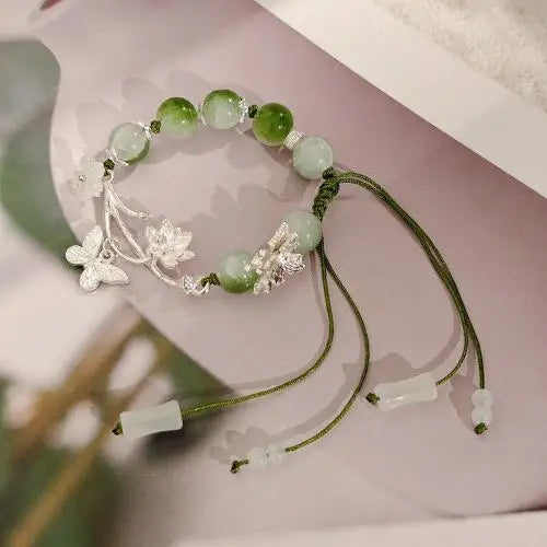 Golden Shell and Retro Flower Boho Bracelet