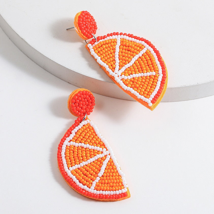 Bohemia Colorful Seed Beads evil eye Flower Drop Earrings For Women Handmade Tassel swan Statement Dangle Earrings Jewelry