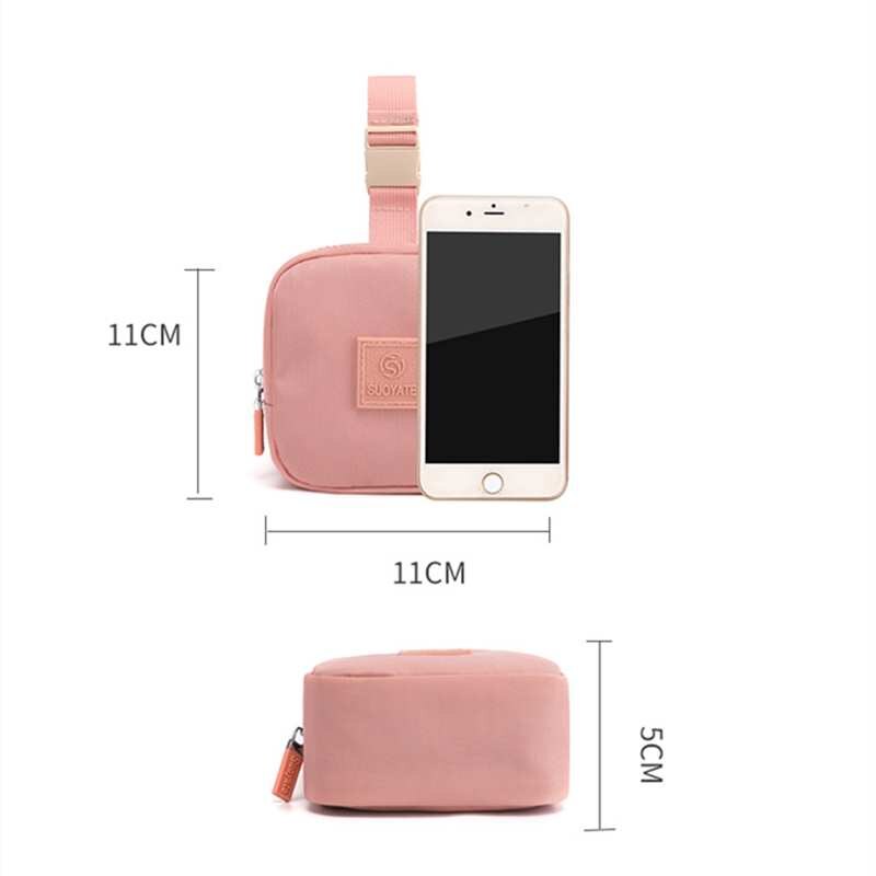 PURDORED 1 Pc 10 Colors Square Mini Coin Purse Women Business Card Case Credit Cards Wallet Coin Purse Zipper Card Purse Bag