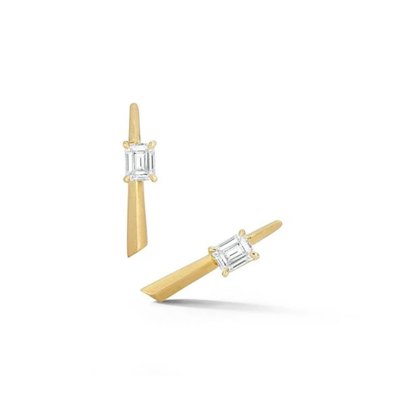 Gold Plated Cubic Zirconia Stud Earrings Jewelry