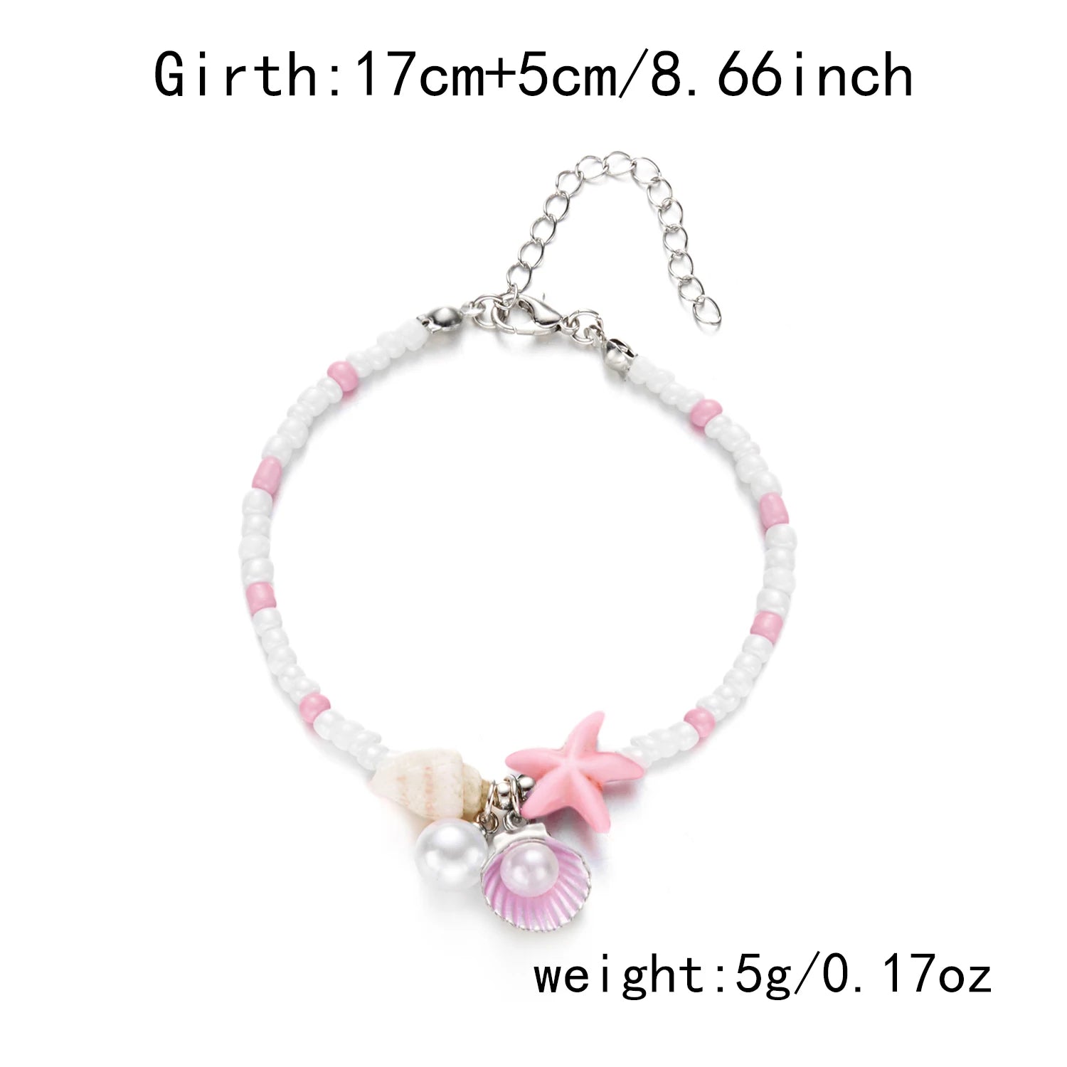Natural Shell Chip and Conch Boho Bracelet