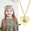 Vnox Free Personalize Photo Picture Necklaces for Women,Stainless Steel Heart Waterdrop Pendant Collar,Custom Engrave Gift - Charlie Dolly