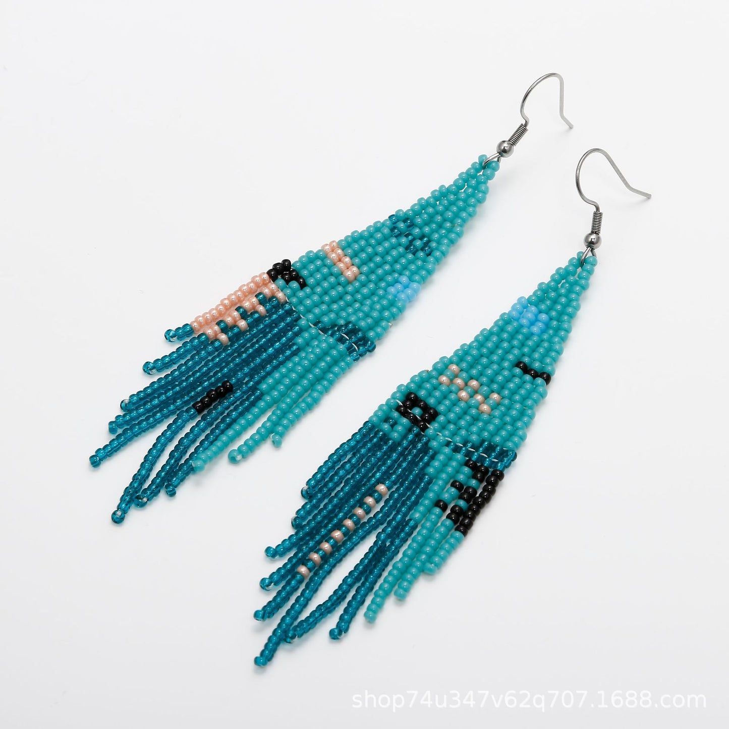LIMAX Bohemian Earrings 2022 Beads Long Earrings Ethnic Style Drop Earings Fashion Jewelry Bijoux Femme Statement Earrings