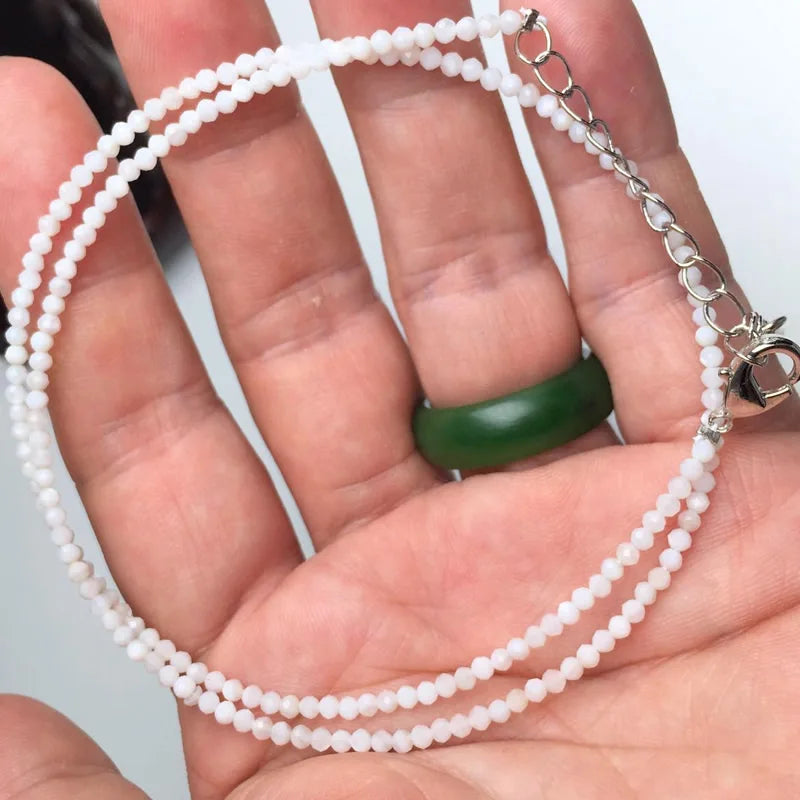 2025 New Boho Exquisite 2mm Natural Stone Necklace Small Chain Ladies Fashion Bracelet Accessories Charm Jewelry Accessorie - Charlie Dolly