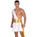 Men's Ancient Greek God Halloween Party Costume Cosplay One Shoulder Strap Skirts Knight Warrior Theatrical Performance Outfit - Charlie Dolly
