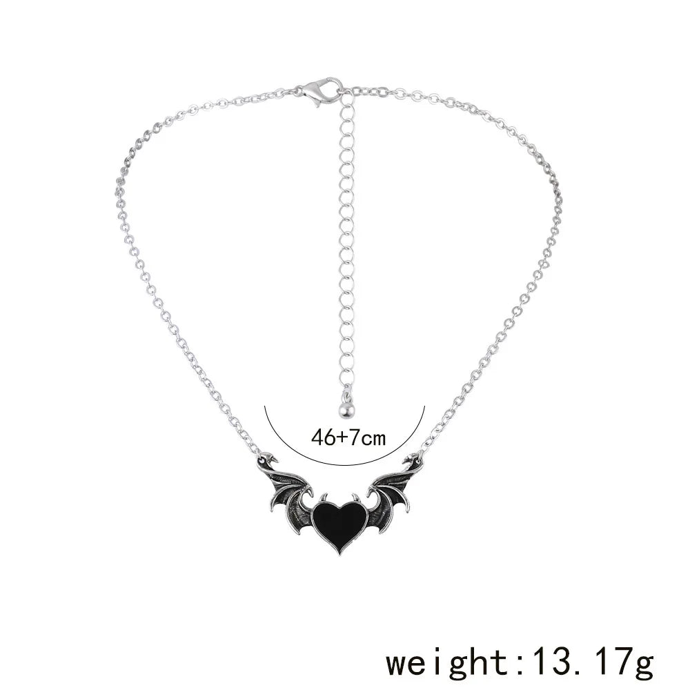 Gothic Bat Necklace for Women Men Punk Hip Hop Rock Vintage Metal Pendant Necklace Party Halloween Jewelry Gifts Cool Thing 2023 - Charlie Dolly