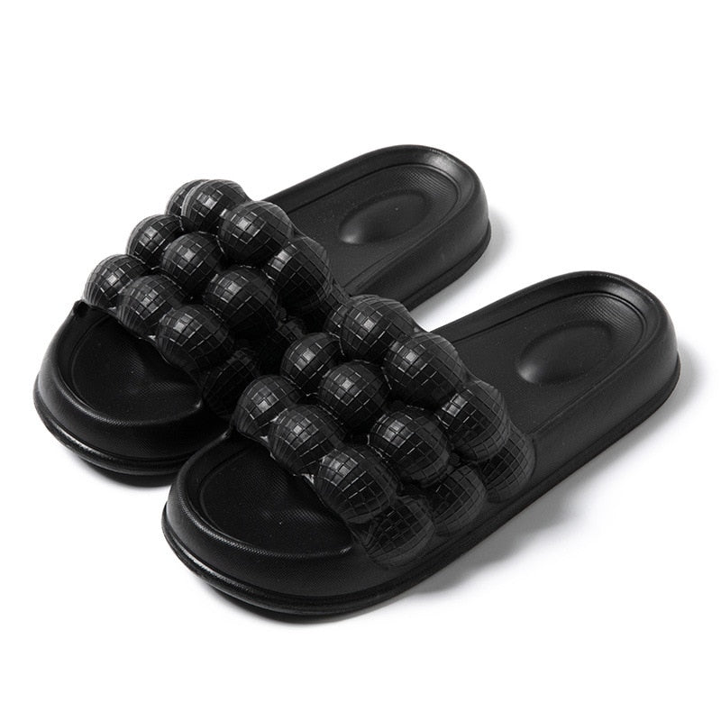 Comwarm Women Slides Platform Bathroom Slippers Summer Outdoor Bubble Mules Beach Slippers Men Shower Slippers Home Sandals