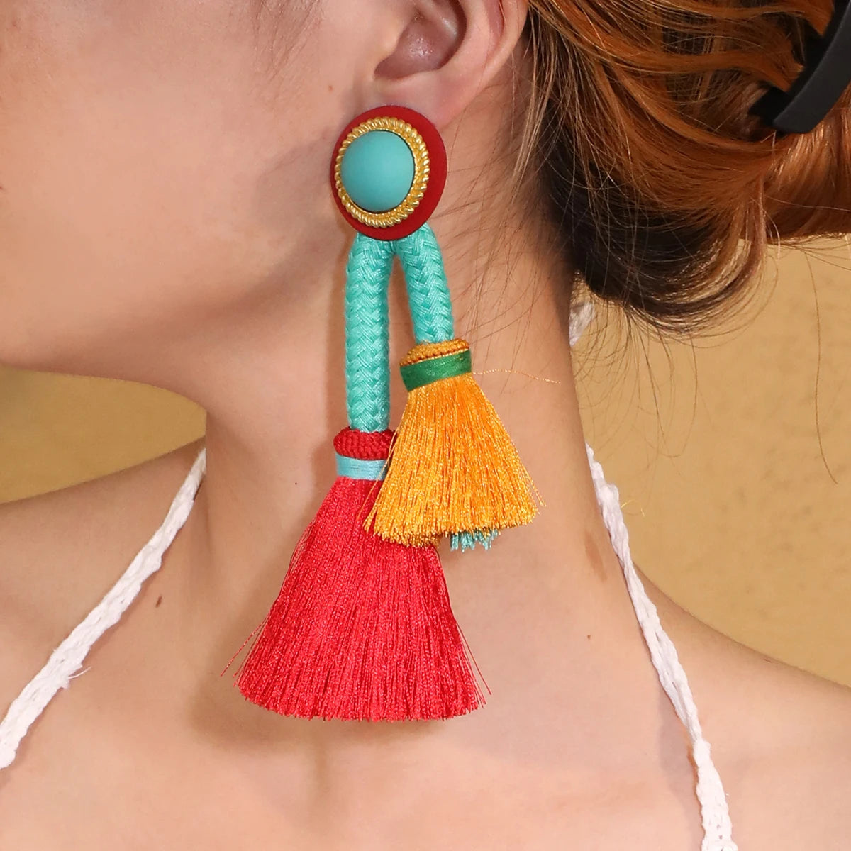 Long Tassel Boho Dangle Earrings Jewelry