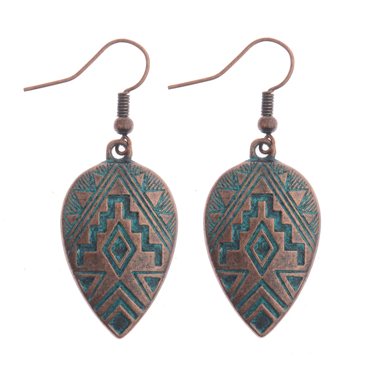 أقراط متدلية مصنوعة من سبائك البرونز العتيق للنساء أقراط Jhumka الهندية ذات سلسلة طويلة بوهو تريبل