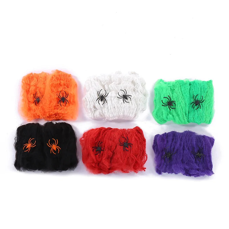 Halloween Decoration Party Accessories Decorations for Events Scream Festa Spider Web Black Outdoor Props Haunted House Spider - Charlie Dolly