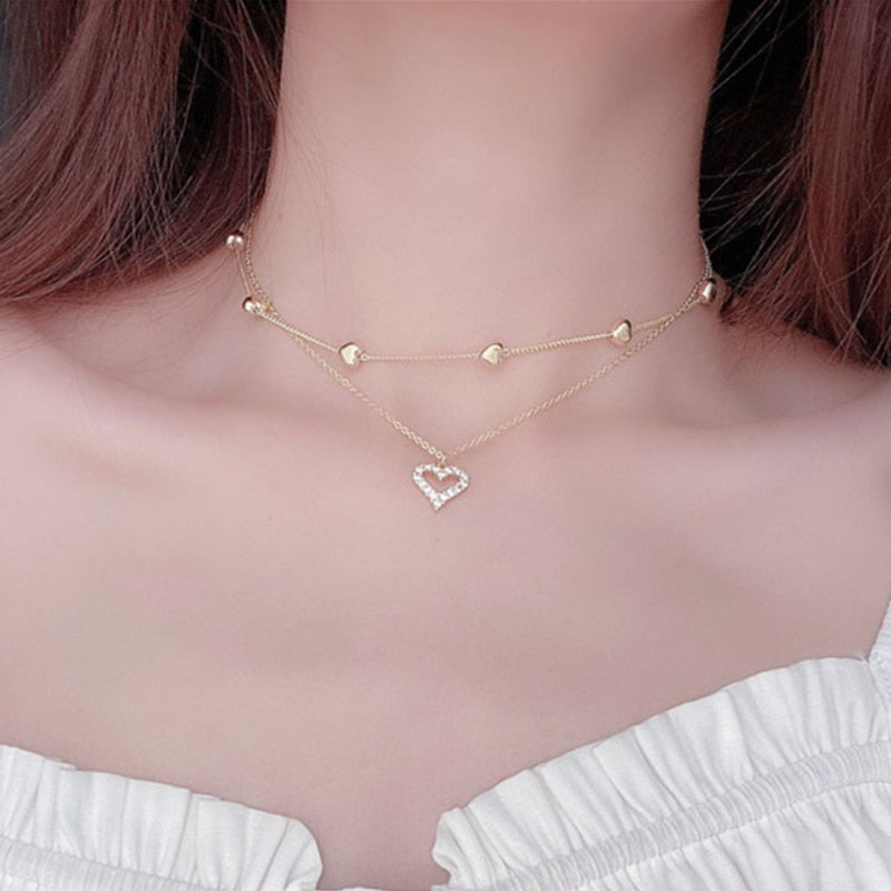 Vintage Round Charm Layered Necklace Women's Jewelry Layered Accessories for Girls Clothing Aesthetic Gifts Fashion Pendant 2022