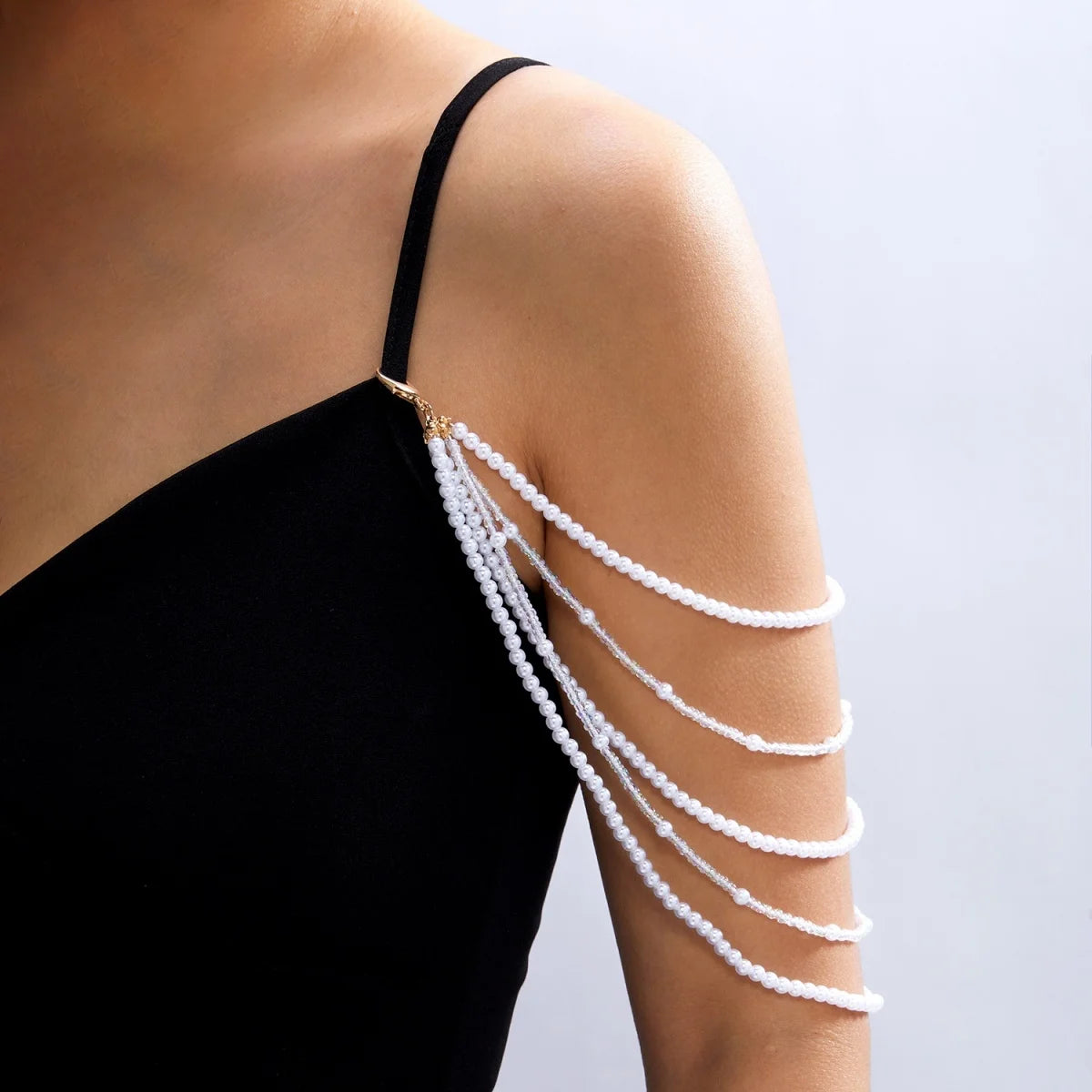 Baroque Imitation Pearl Multilayer Boho Choker and Body Chain