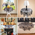 Halloween Black Lace Placemat Happy Halloween Party Decorations 2024 For Home Spider Web Tablecloth Kitchen Dining Table Covers - Charlie Dolly