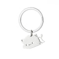 Cute Cat Keychain Stainless Steel Key ring Couple Lover Animal Matching Keyring Pendants Valentine's Day Gift - Charlie Dolly