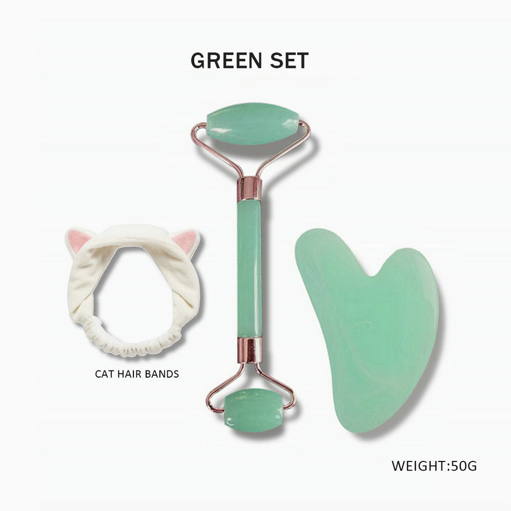 Pink Beeswax Gua Sha Tools Massager For Face Facial Skin Care Roller Guoache Scraper Set Beauty Health Tools